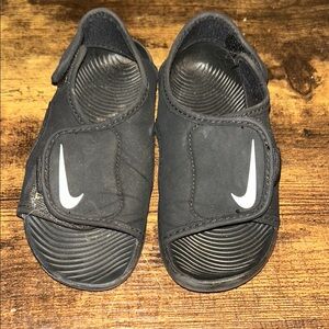 Nike Kids Black Slide Sandals